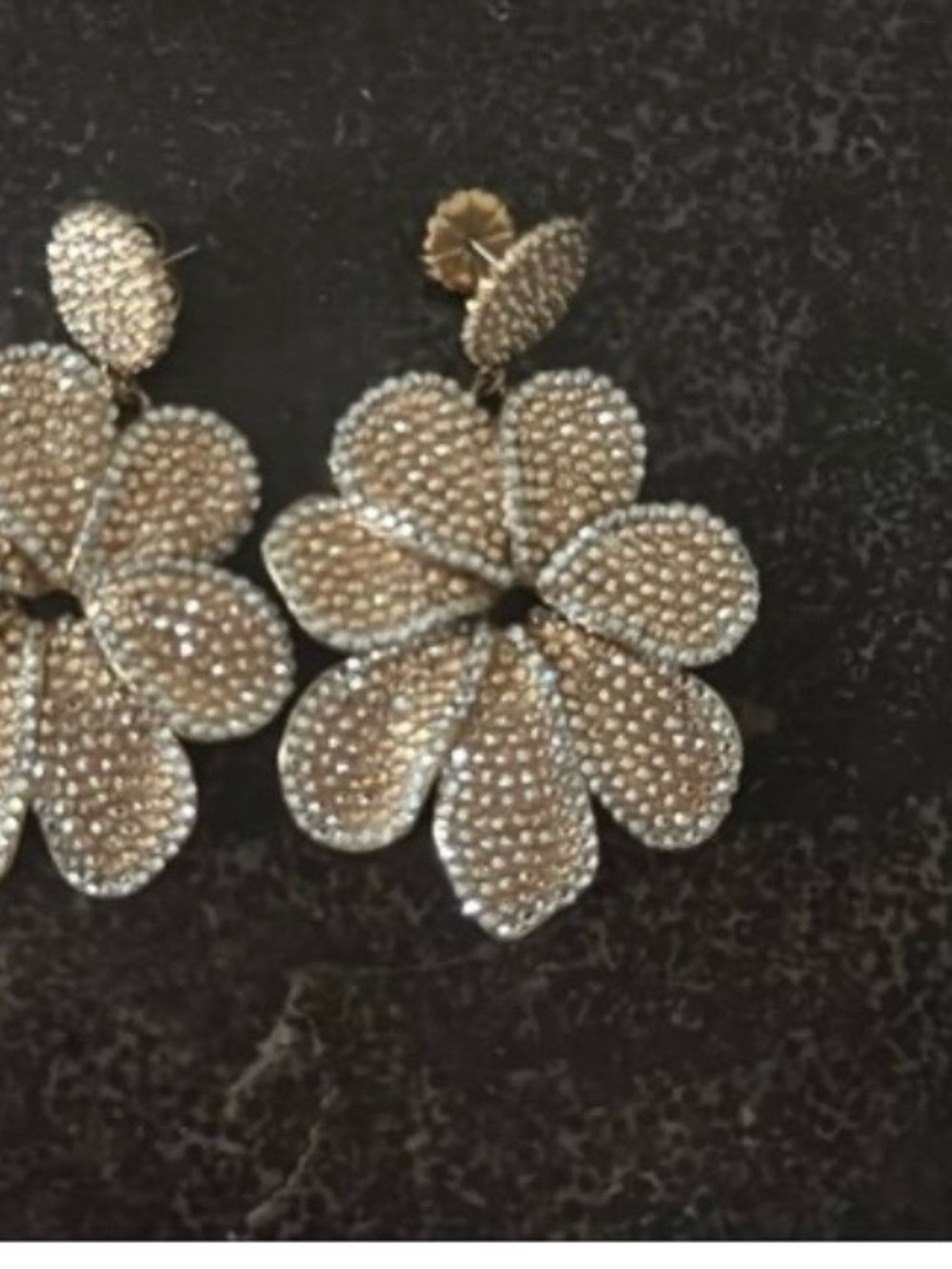 Silver Floral Drop Earrings - Women Jewelry